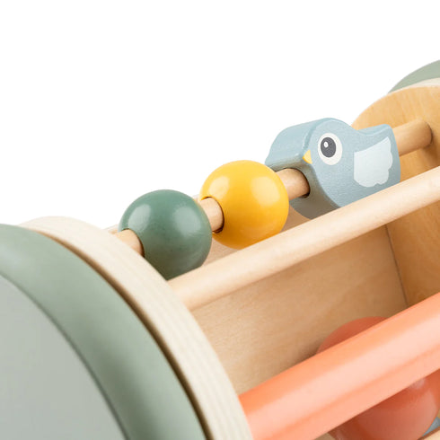 Rotating activity toy with mirror, birdee